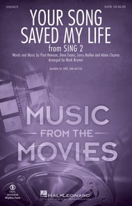 Your Song Saved My Life SATB choral sheet music cover Thumbnail